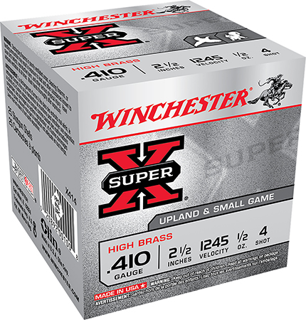 Winchester Ammo X414 Super X Heavy Game Load High Brass 410Gauge 2.50" 1/2oz 4Shot 25 Per Box/10 Case | Elite Firearms