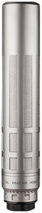 Dead Air NOMAX33XEMAXSIL Nomax 33 Silver .33 Cal Silencer w/ Xemax Adapter & 5/8-24 DA150 Muzzle Brake