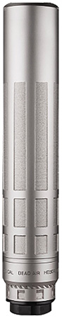 Dead Air NOMAX33XEMAXSIL Nomax 33 Silver .33 Cal Silencer w/ Xemax Adapter & 5/8-24 DA150 Muzzle Brake