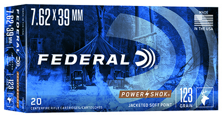 Federal 76239B Power-Shok 7.62x39mm 123gr Jacketed Soft Point 20 Per Box/10 Case | Elite Firearms
