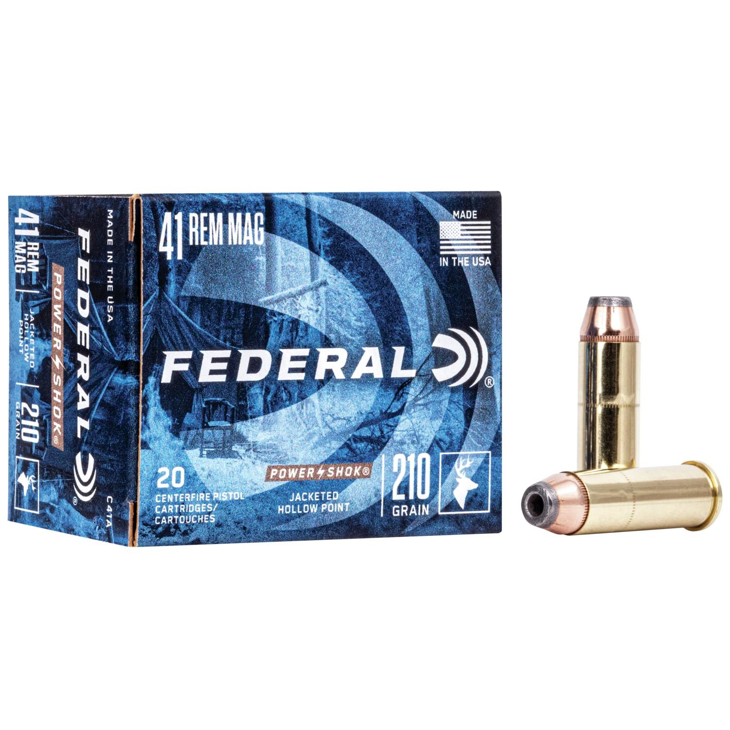 Federal .41 Rem Mag 210gr JHP Brass – 20rd