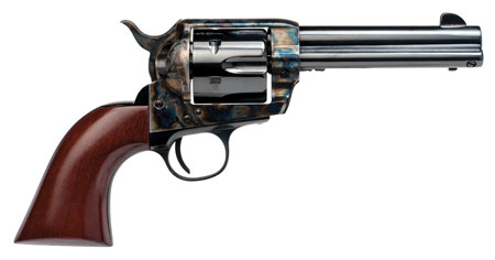 Cimarron PP410 Frontier Pre-War 1896-1940 45 Colt (LC) 6 Shot, 4.75" Blued Steel Barrel, Blued Cylinder, Color Case Hardened Steel Frame, Walnut Grip, Exposed Hammer | Elite Firearms
