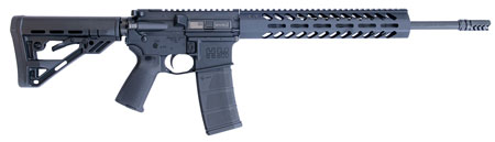 HM Defense HM15FMB556 Defender M5  5.56x45mm NATO Caliber with 16" Barrel, 30+1 Capacity, Black Hard Coat Anodized Metal Finish, Black Mil-Spec HM Stock & Enhanced Polymer Grip Right Hand | Elite Firearms