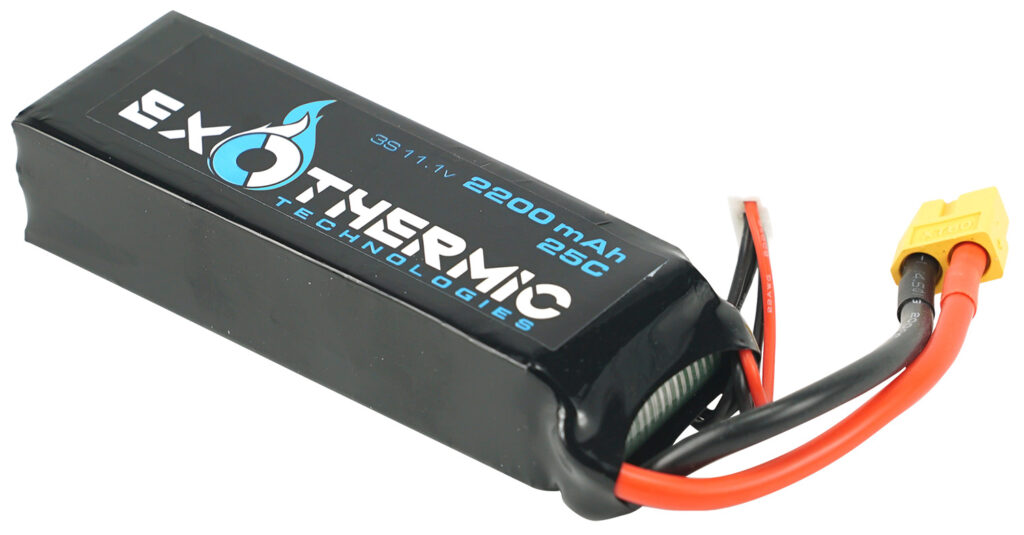 Exothermic Technologies BATTERY2200 Spare Battery Black 11.1 Volts Lithium Polymer 2200 mAh | Elite Firearms