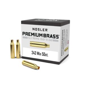 Nosler Unprimed Brass Rifle Cartridge Cases 50/ct .243 Win | Elite Firearms