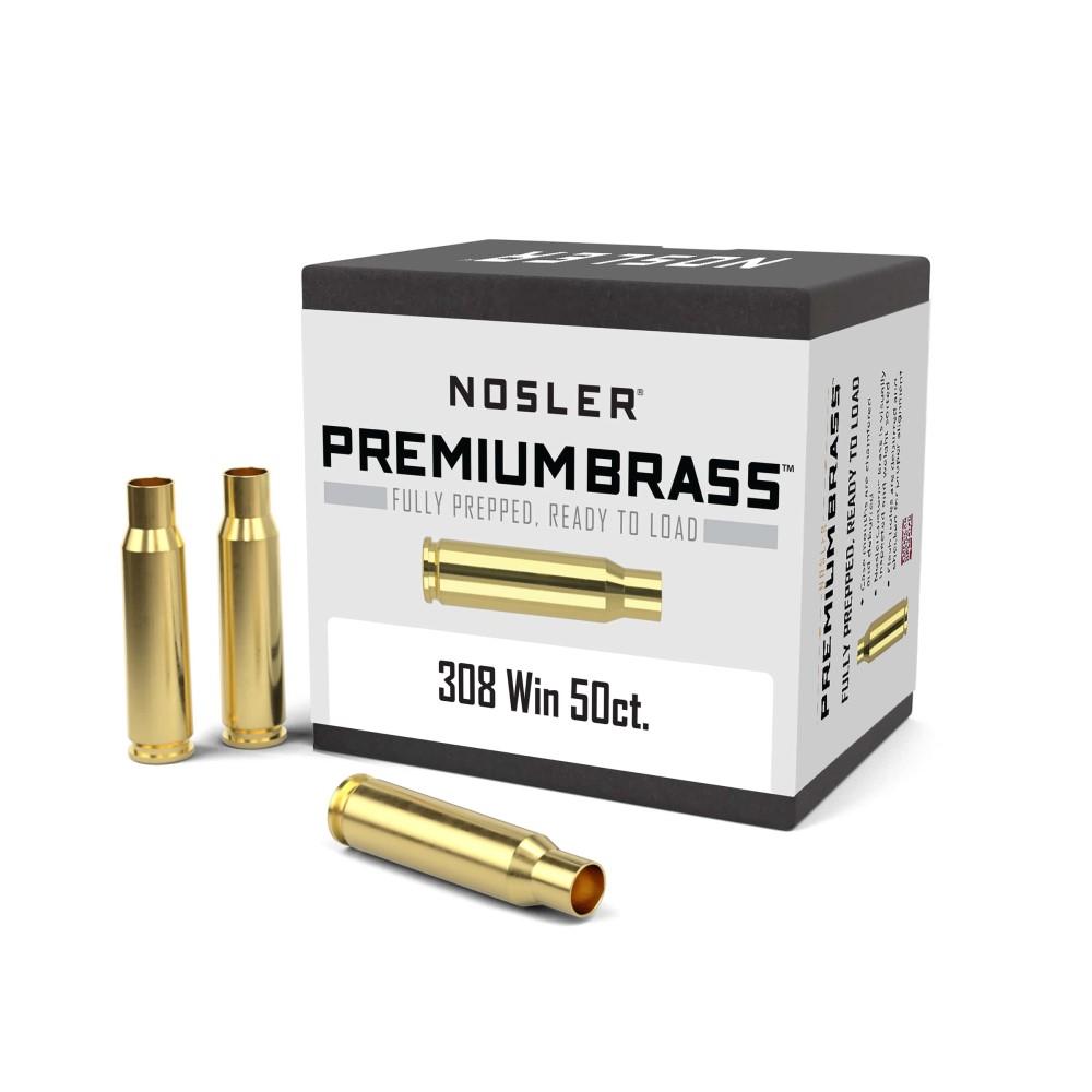 Nosler Unprimed Brass Rifle Cartridge Cases 50/ct .308 Win | Elite Firearms