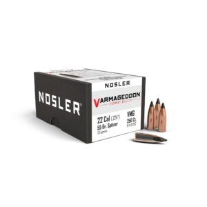 Nosler VarMageddon Bullets .22 cal .224" 55 gr FB-TIPPED 250/ct | Elite Firearms