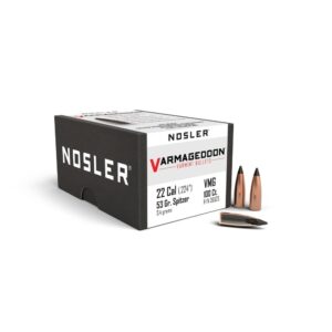 Nosler Varmageddon Rifle Bullets .22 cal .224" 53 gr FB-TIPPED 100/ct | Elite Firearms