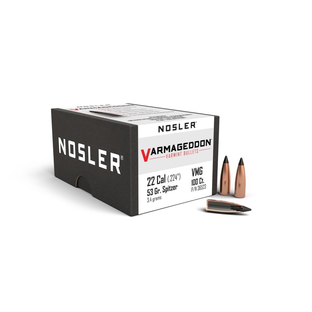 Nosler Varmageddon Rifle Bullets .22 cal .224" 53 gr FB-TIPPED 100/ct | Elite Firearms