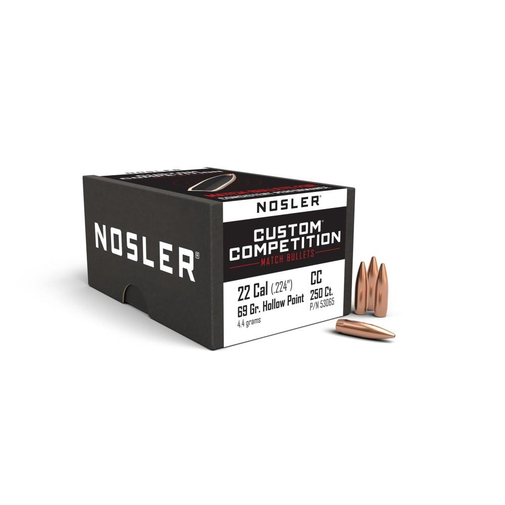 Nosler Custom Competition Bullets .22 cal .224" 69 gr HPBT 250/ct | Elite Firearms