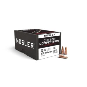 Nosler Custom Competition Bullets .22 cal .224" 52 gr HPBT 250/ct | Elite Firearms