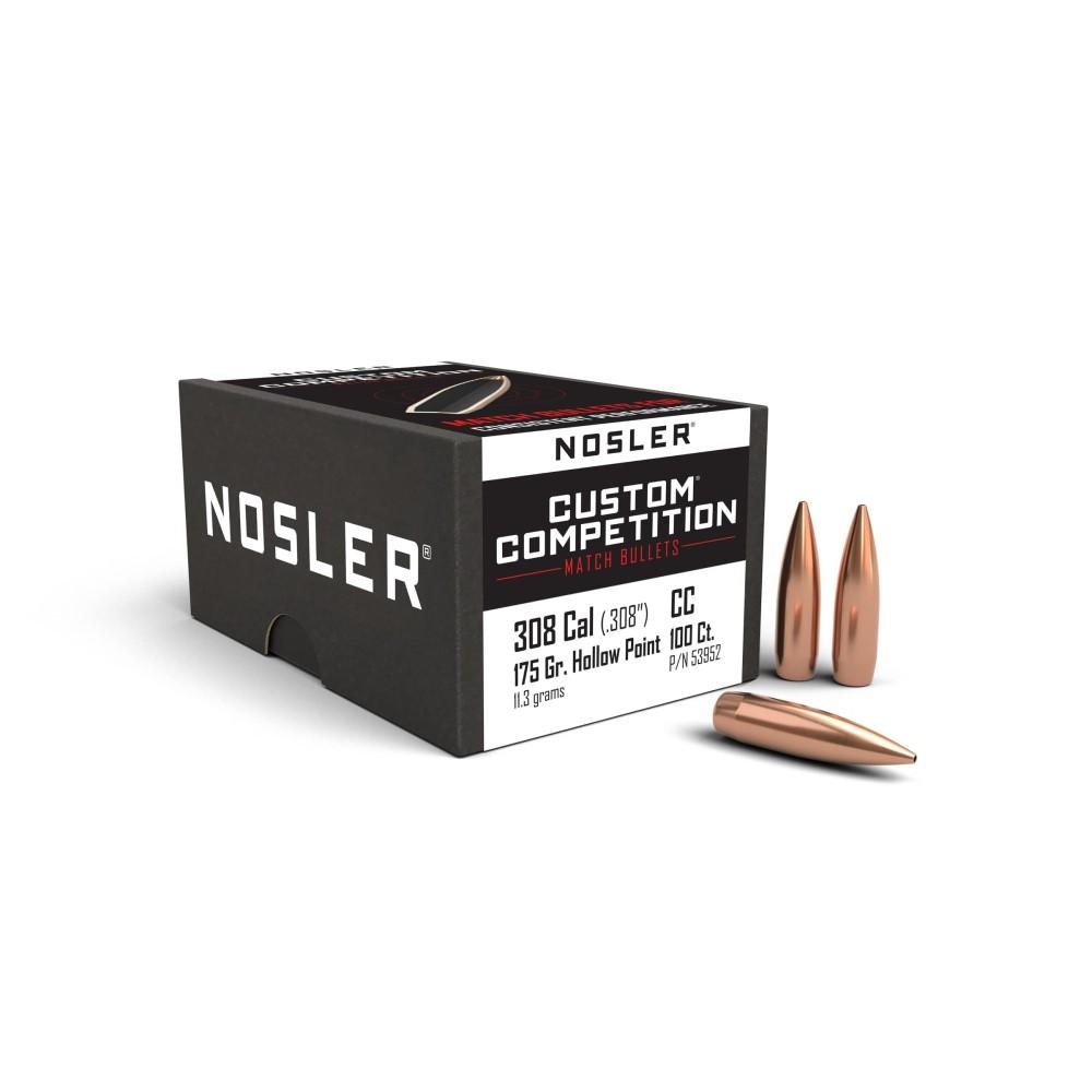 Nosler Custom Competition Bullets .30 cal .308" 175 gr HPBT 100/ct | Elite Firearms