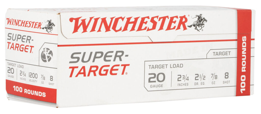 Winchester Ammo TRGT208VP Super-Target 20Gauge 2.75" 7/8oz 8Shot 100 Box/2 Case *Value Pack | Elite Firearms