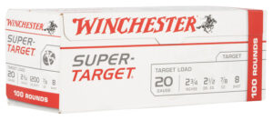 Winchester Ammo TRGT208VP Super-Target 20Gauge 2.75" 7/8oz 8Shot 100 Box/2 Case *Value Pack | Elite Firearms