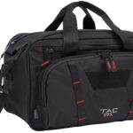 Tac Six 8247 Tactical Sporter Range Bag Black Endura with Removable Shoulder Strap, Pockets, Padded Pistol Rug & Exterior Webbing | Elite Firearms