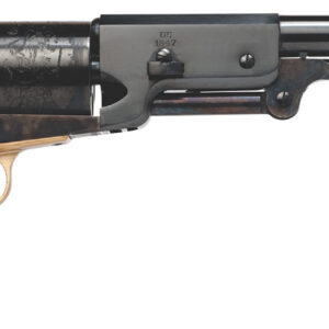 Cimarron CA020 1847 Walker Dragoon .44 Cal 5 Shot, 9" Blued Octagon/Round Steel w/Engraving Barrel, Blued Engraved Cylinder, Color Case Hardened Steel Frame w/Slim Walnut Grip