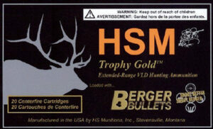 HSM 300WBY168VLD Trophy Gold Extended Range 300 Wthby Mag 168 gr Berger Hunting VLD Match 20 Per Box/ 20 Case | Elite Firearms
