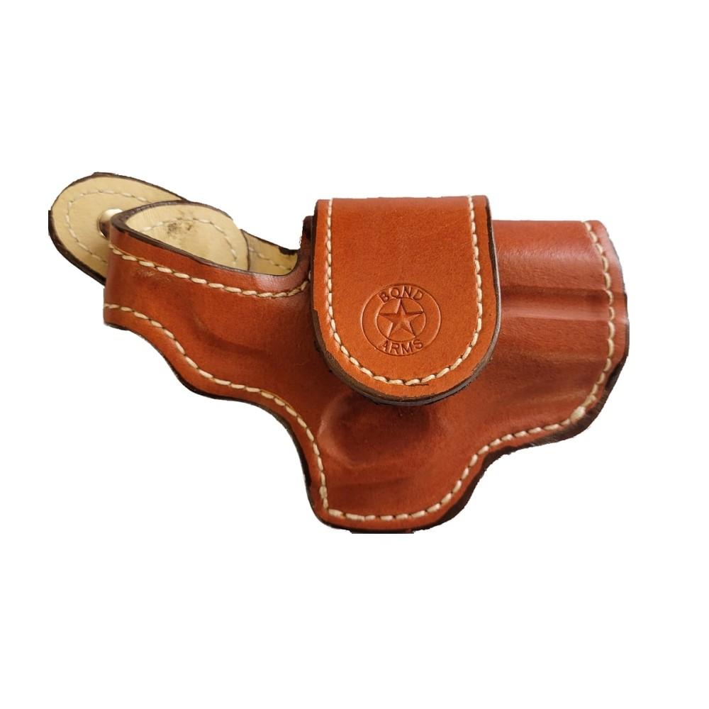 Bond Arms Leather Driving Holster RH 3.5" Barrel Tan with White Stitching | Elite Firearms