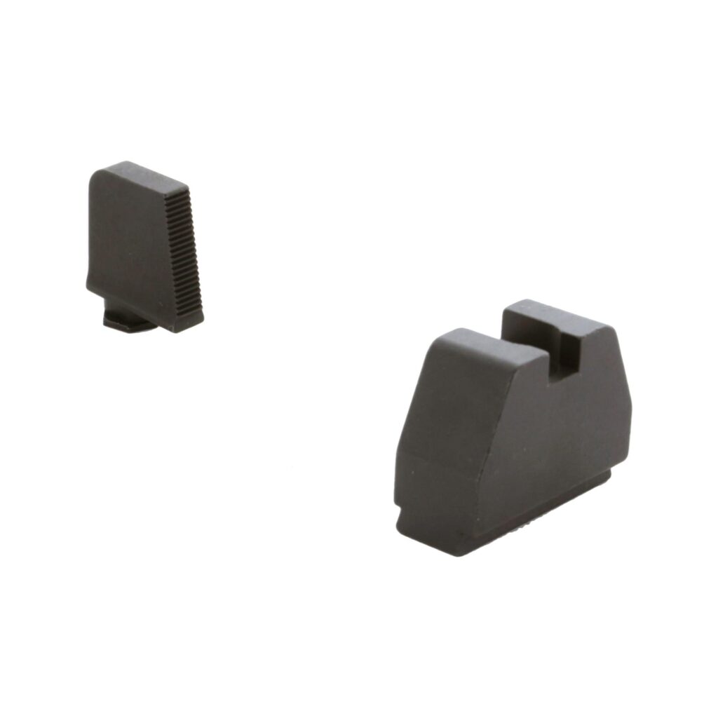 Ameriglo 8XL Tall Black Serrated .475 Front Flat Black .578 Rear Handgun Sight Glock | Elite Firearms
