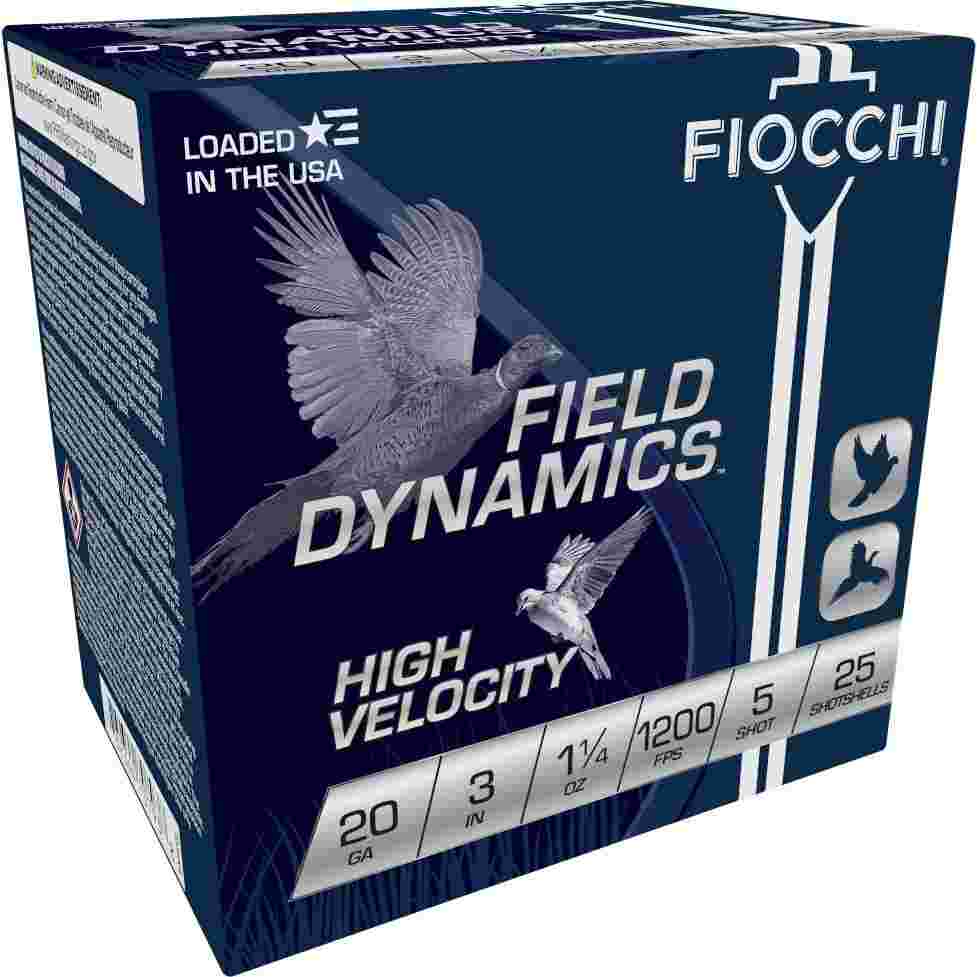 Fiocchi Field Dynamics Shotshells 20 ga 3" 1-1/4oz 1200fps #5 25/ct | Elite Firearms