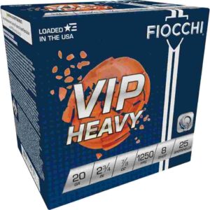 Fiocchi Exacta VIP Heavy Shotshells 20ga 2-3/4" 7/8oz 1250 fps #8 25/ct | Elite Firearms
