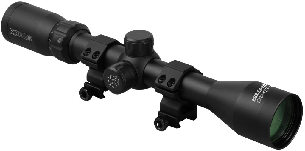 Konus 7352 Fighter Riflescope 3-9x40mm 30/30 Reticle w/ Rings | Elite Firearms