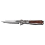 Smith & Wesson KT Unwavered Spring Assist Folding Knife 3-1/5" Dagger Blade Silver with Brown | Elite Firearms