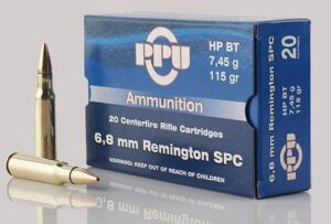 PPU Standard Rifle Ammunition 6.8mm SPC 115 gr HPBT 2624 fps 20/ct | Elite Firearms