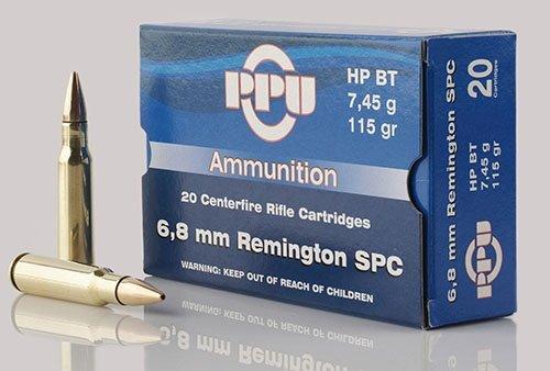 PPU Standard Rifle Ammunition 6.8mm SPC 115 gr HPBT 2624 fps 20/ct | Elite Firearms