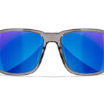 Wiley X AC6TRK09 Trek  M/L Blue Mirror Lens Polycarbonate Gloss Crystal Dark Gray Frame | Elite Firearms