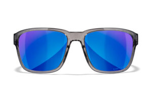 Wiley X AC6TRK09 Trek  M/L Blue Mirror Lens Polycarbonate Gloss Crystal Dark Gray Frame | Elite Firearms