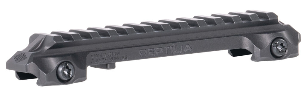 Reptilia LLC 100269 RMU Mount 12 Slot Black 7075-T6 Aluminum Mil-Spec 1913 Picatinny Rail Mount | Elite Firearms