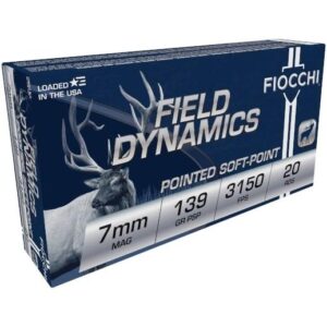 Fiocchi Shooting Dynamics Rifle Ammunition 7mm Rem Mag 139 gr PSP 3150 fps 20/ct | Elite Firearms
