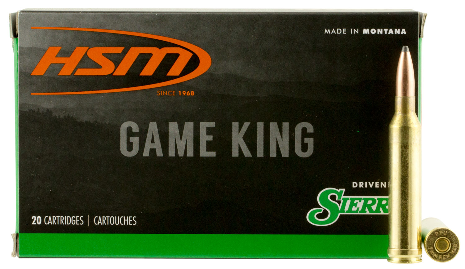 HSM 7mm Rem Mag 160gr GAMEKING Brass – 20rd