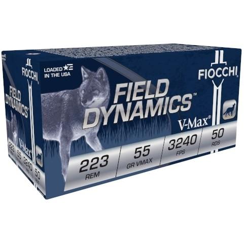Fiocchi Field Dynamics Rifle Ammunition .223 Rem 55 gr VMAX 3240 fps 50/ct | Elite Firearms