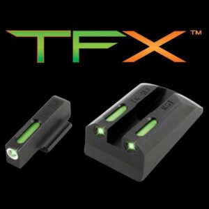 Truglo TFX Tritium/Fiber-Optic Day/Night Sights Fits Ruger SR9 / SR9C SR40 / SR40C SR45 - White Outline Front/Rear Green | Elite Firearms
