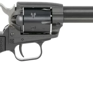 Heritage Mfg SRR22MBS4PG Rough Rider  22 LR/22 WMR 6 Shot, 4.75" Black Satin Steel Barrel, Frame & Cylinder, Black Polymer Grip, Exposed Hammer