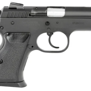 Tanfoglio TFCOMBATC9 Combat  Compact Frame 9mm Luger 13+1, 3.62" Stainless Steel Barrel, Black Serrated Steel Slide & Frame w/Beavertail, Black Polymer Grip
