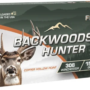 Fiocchi 308BHC Backwoods Hunter  308Win 150gr Copper Hollow Point 20 Per Box/10 Case