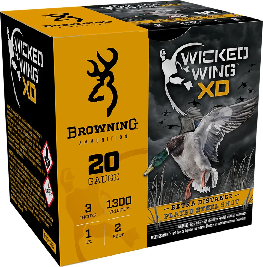 Browning Ammo B193412032 Wicked Wing XD  20Gauge 3" 1oz 2Shot 25 Per Box/10 Case | Elite Firearms