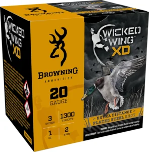 Browning Ammo B193412032 Wicked Wing XD 20Gauge 3" 1oz 2Shot 25 Per Box/10 Case | Elite Firearms