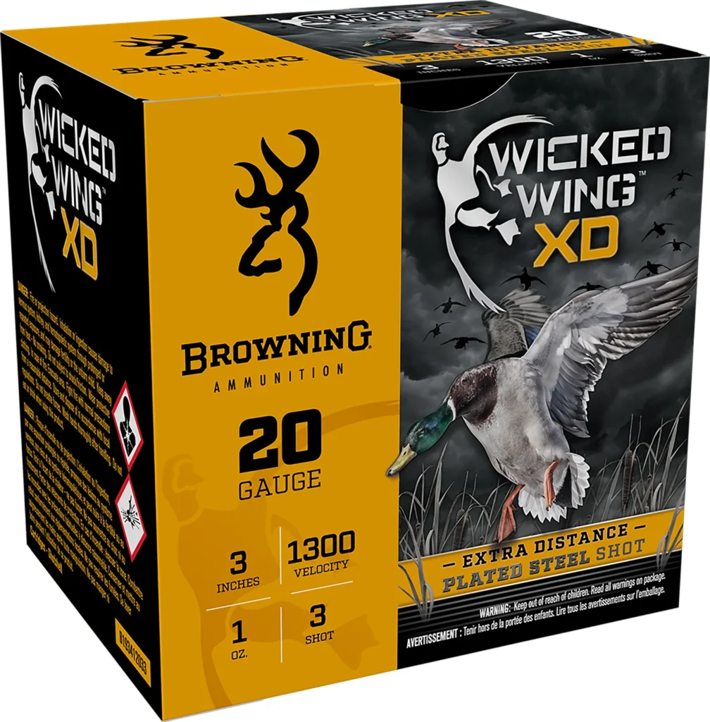 Browning Ammo B193412033 Wicked Wing XD  20Gauge 3" 1oz 3Shot 25 Per Box/10 Case | Elite Firearms