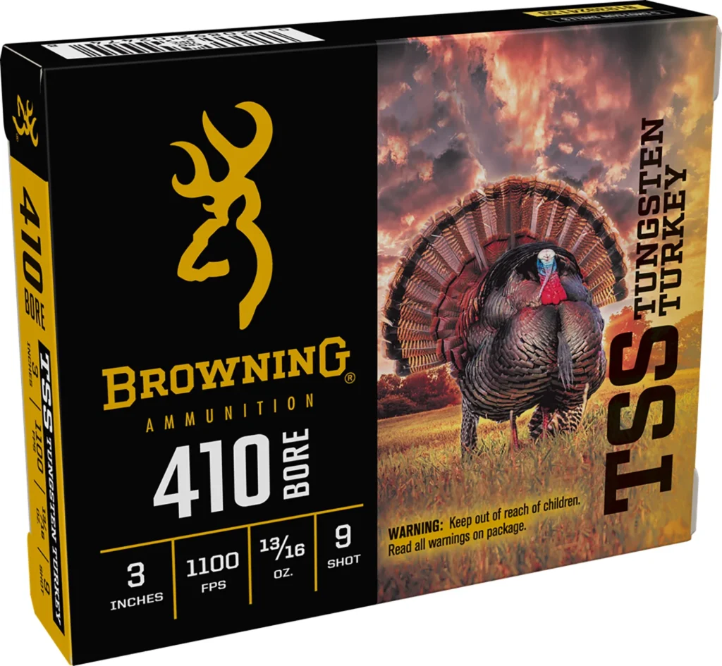 Browning Ammo B193924139 TSS Tungsten Turkey 410Gauge 3" 13/16oz Tungsten 9Shot 5 Per Box/20 Case | Elite Firearms