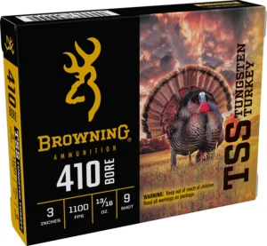 Browning Ammo B193924139 TSS Tungsten Turkey 410Gauge 3" 13/16oz Tungsten 9Shot 5 Per Box/20 Case | Elite Firearms