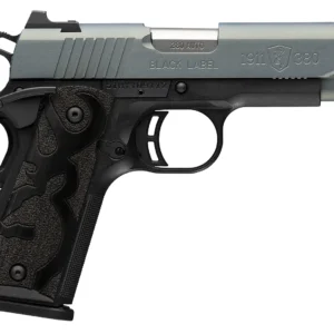Browning 051993492 1911 Black Label Compact Frame 380 ACP 8+1 3.63" Matte Stainless Steel Barrel, Northern Lights Cerakote Serrated Steel Slide, Matte Black Polymer Frame, Black Polymer Grip