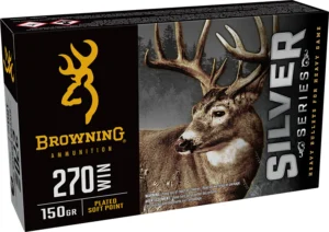 Browning Ammo B192602701 Silver 270Win 150gr Plated Soft Point 20 Per Box/10 Case | Elite Firearms