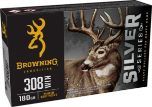 Browning Ammo B192603081 Silver 308Win 180gr Plated Soft Point 20 Per Box/10 Case | Elite Firearms