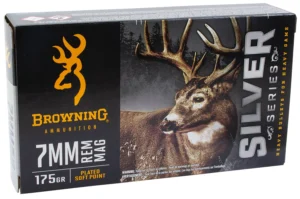 Browning Ammo B192600071 Silver 7mmRem Mag 175gr Plated Soft Point 20 Per Box/10 Case | Elite Firearms