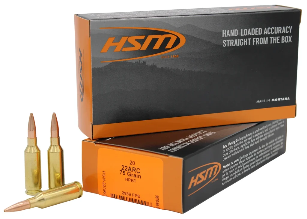 HSM 22ARC1N Varmint 22ARC 75gr Hollow Point Boat Tail 20 Per Box/25 Case | Elite Firearms