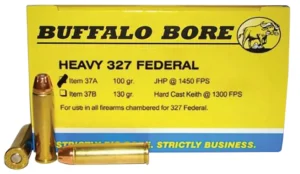 Buffalo Bore Ammunition 37A20 Heavy Strictly Business 327Federal Mag 100gr Jacket Hollow Point 20 Per Box/12 Case | Elite Firearms